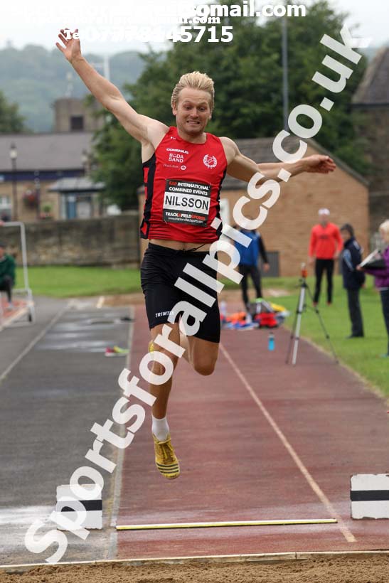 Mens decathlon long jump, EAP International Cominted Events, Hexham. Photo: David T. Hewitson/Sports for All Pics